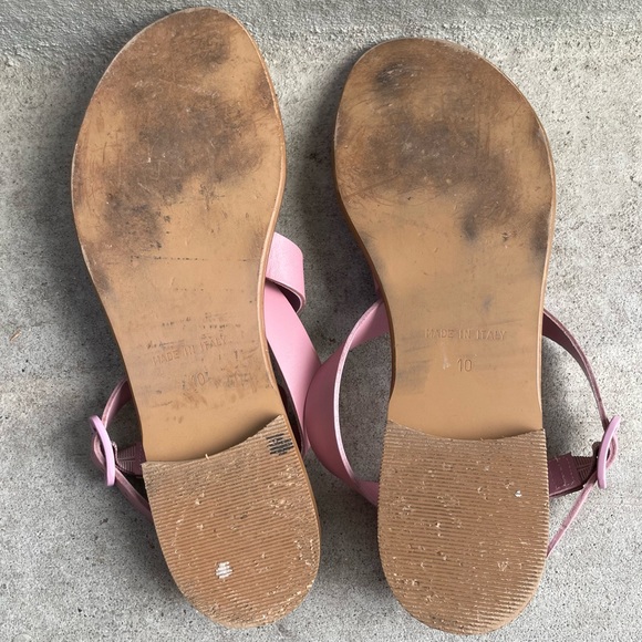 Everlane Italian Made Pink Modern Wrap Leather Sandals - Picture 12 of 15